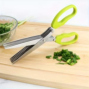 5 blades scissors, 5 blade kitchen salad scissors, herb scissors