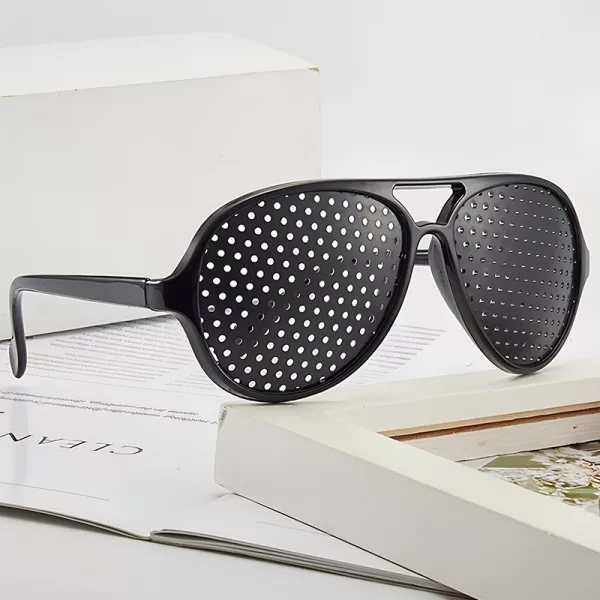 pinhole glasses, anti fatigue glasses, vision improvement glasses