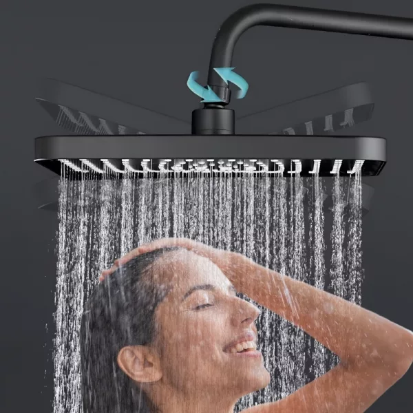 rain shower head, high pressure shower head, rainfall showerhead, waterfall shower head, high pressure rain shower head
