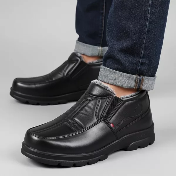 mens winter shoes, casual snow boots, non slip winter boots, mens snow boots, insulated winter boots