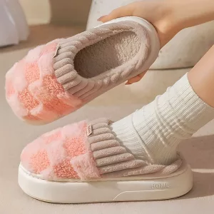 fluffy house slippers, fuzzy house slippers, warm house slippers, warm house shoes, plush slippers, fluffy home slippers, comfy house shoes, shock-absorbing slippers