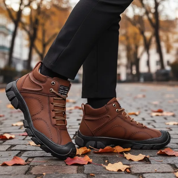 mens boots, snow boots, winter boots, ankle boots, waterproof boots, plush boots