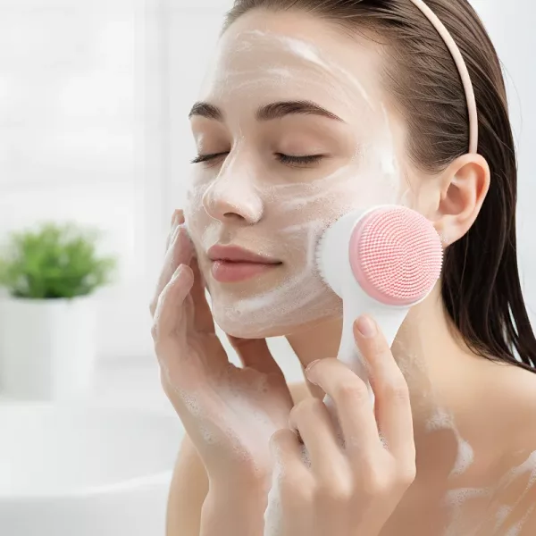 facial cleansing brush, face wash brush, cleansing brush, facial brush, silicone facial brush