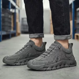 Men's Stylish Toe Protection Casual Shoes Durable No-Tie Sneakers