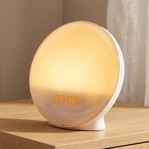 sunrise alarm clock, sunrise clock, wake up light, smart alarm