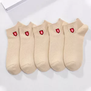5 Pairs Breathable Bamboo Ankle Socks