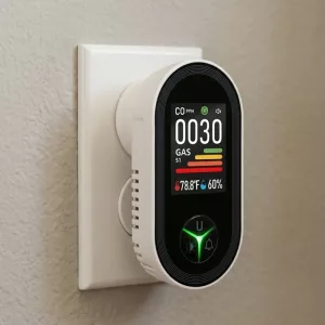 Plug-In Carbon Monoxide Detector CO Alarm Sensor with Digital Display