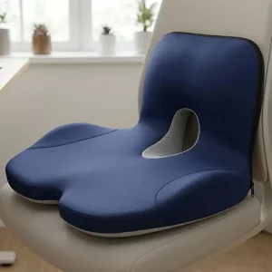 Contoured Memory Foam Pressure Relief Seat Cushion with Lumbar Support