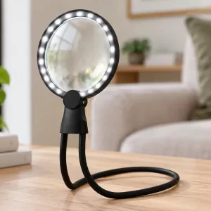 neck magnifying glass, wearable magnifying glass, magnifying glass with led