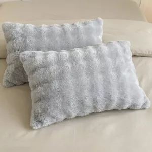 2pcs Soft Fluffy Pillowcase Set