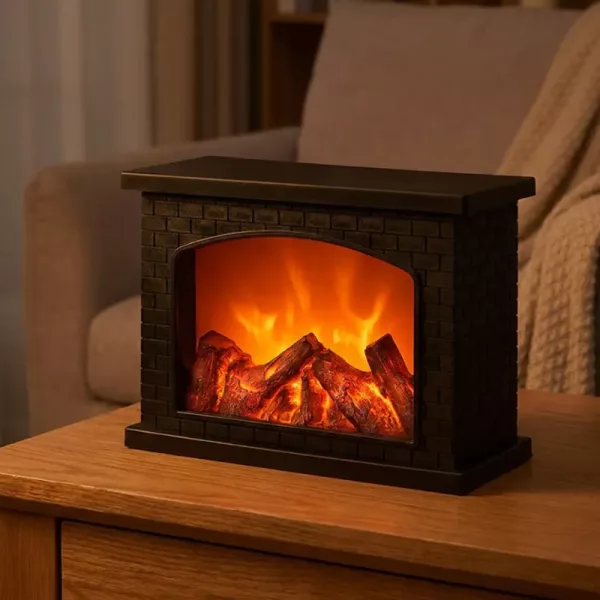 led flame fireplace